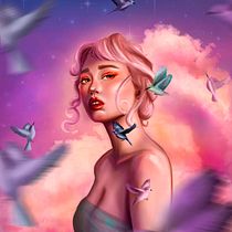 Mi Proyecto del curso: Retratos digitales de fantasía con Photoshop. Portrait Drawing, Traditional illustration, Digital Illustration, and Digital Painting project by Stephani Ciorciari - 03.06.2021