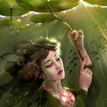 Nymph Under Nymphaeaceae. Digital Painting project by zules - 03.07.2021