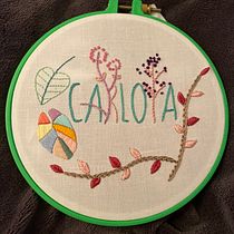 Meu projeto do curso: Técnicas básicas para bordado de letras. Embroider project by Carlota - 03.07.2021