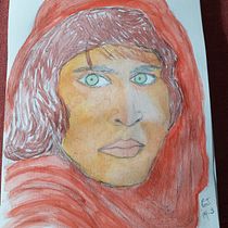mi proyecto en Cuaderno de retratos en acuarela un rostro dibujado dos veces. Portrait Drawing project by Gabriela Joo - 03.16.2021