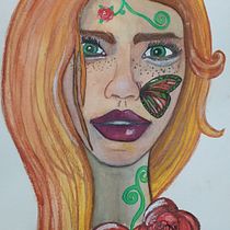 Mi Proyecto del curso: Retrato ilustrado en acuarela. Projekt z dziedziny  użytkownika Mónica Perez - 08.03.2021