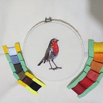 Mi Proyecto del curso: Pintar con hilo: técnicas de ilustración textil. Embroider project by Miquelma Villalva - 03.09.2021