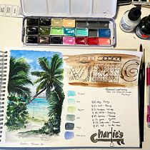 My project in Watercolor Travel Journal course. Watercolor Painting project by cheryl garner - 03.09.2021