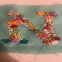 Mi Proyecto del curso: Técnicas básicas de bordado: puntadas, composiciones y gamas cromáticas. Un projet de Broderie de laura_aguilocastillo - 10.03.2021