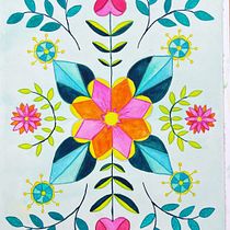 My project in Introduction to Floral Illustration with Acrylic course. Ilustração tradicional, Artes plásticas, Pintura, Desenho, Pintura Acrílica e Ilustração botânica projeto de nicolabeverage - 30.01.2024