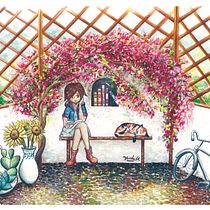 Mi Proyecto del curso: Pequeño paraíso . % Dannie Grimaldi tarafından hazırlanan Karakter Tasarımı, Geleneksel illüstras, on, Sulubo, Ve a Resim projesi - 03.09.2021