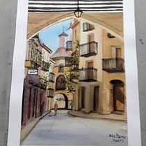 Pasaje en España. Un projet de Aquarelle de Dina Graciela Bairos - 10.04.2021
