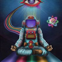 Astronaut Meditating in Space. Concept Art projeto de lukasz.biskupski24 - 28.02.2021