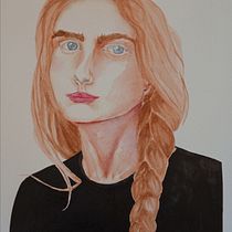 My project in Watercolor Portrait from a Photo course. Watercolor Painting project by Alessandra Fonseca - 03.10.2021