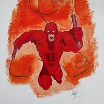 Daredevil in The hell's Kitchen. Een project van Traditionele illustratie van Christian Fajardo Perez - 11.03.2021