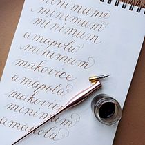 My project in English Calligraphy from A to Z course. Calligraph project by Kristýna Alexová - 03.11.2021