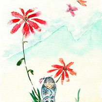 Mi Proyecto del curso: Ilustración en acuarela con influencia japonesa esta inspirada en la naturaleza  . % inmaferrerjau tarafından hazırlanan Sanatsal Çizim projesi - 03.11.2021