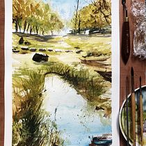 My project in  Natural Landscapes in Watercolor course. Watercolor Painting project by Tom Itterbeek - 03.11.2021