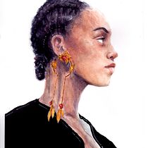 Watercolor Portrait from a Photo course. Watercolor Painting project by Lauren Bird - 03.11.2021