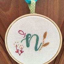 Meu projeto do curso: Técnicas básicas para bordado de letras. Embroider project by RACHELE FERRARI - 03.12.2021