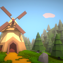 Escenario low poly para videojuegos. 3D, and Set Design project by Leonel Romero - 03.12.2021