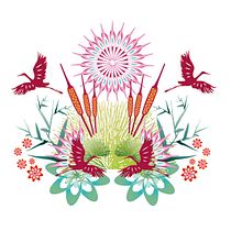 A crane as inspiration for Patterns with Soul. Design projeto de Lieselotte Bekkers - 12.03.2021