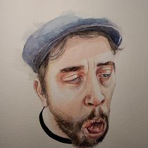 My project in Watercolor Portrait from a Photo course. Painting project by mikloskova.i - 03.12.2021