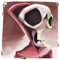 Mi Proyecto: Pintura Digital de un Craneo de Caricatura. Projekt z dziedziny Trad, c, jna ilustracja, Malarstwo c, frowe, Ilustracja c, frowa, R, sunek c, frow, Concept art, Design, Projektowanie postaci, Fotografia, Narracja i Teoria barw użytkownika Maximiliano Enrique González Vásquez - 21.03.2021