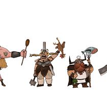 My project in Illustrated Characters Factory course:  Vikingos Cocineros. Character Design project by Shirel Lebovich - 03.13.2021