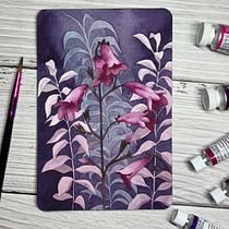 My project in Negative Watercolor Painting for Botanical Illustration course. Un proyecto de Pintura a la acuarela de Tania Miller - 13.03.2021