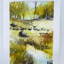 My project in  Natural Landscapes in Watercolor course. Pintura em aquarela projeto de sam - 11.03.2021