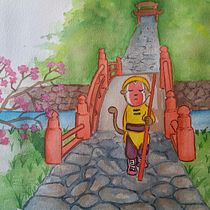 My project in Watercolor Illustration with Japanese Influence course . % Ruby Black tarafından hazırlanan Sulubo, Ve a Resim projesi - 03.14.2021