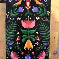 Meu projeto do curso: Introdução à ilustração floral com acrílico. Artes plásticas projeto de Tatiana Marieta - 14.03.2021