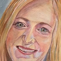 Self portrait Margaret Rose . Watercolor Painting project by Margaret Jefford - 03.14.2021
