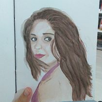 autoretrato em aquarela. Self-Portrait Photograph project by Barbara Dias - 03.15.2021