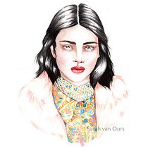 My project in Watercolor Portrait from a Photo course. Fashion Design project by Sarah van Ours - 03.15.2021