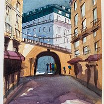 Mi Proyecto del curso: Representación arquitectónica en acuarela. Un projet de Aquarelle de Ventura Labbé - 15.03.2021