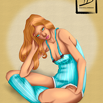 My project in Female Character Portraits in Procreate course. Artistic Drawing project by Julien Ducoulombier - 03.16.2021