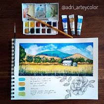 Mi Proyecto del curso: Cuaderno de viaje en acuarela. Projekt z dziedziny Trad, c i jna ilustracja użytkownika Adriana Salgado - 16.03.2021