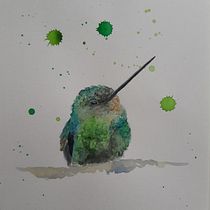Mi Proyecto del curso: Acuarela artística para ilustración de aves. Watercolor Painting project by Maria - 03.18.2021