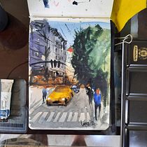 Mi Proyecto del curso: Paisajes urbanos en acuarela. Een project van Aquarelschilderen van Luis Lopez - 16.03.2021