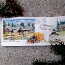 My project in Watercolor Travel Journal course. Projekt z dziedziny Malowanie akwarelą użytkownika Marilyn Allen - 16.03.2021