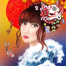 Mon projet du cours : Portraits numériques de style onirique avec Photoshop. Digital Illustration project by Julie Piette Hubert - 03.16.2021