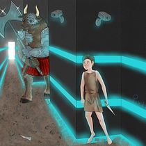 Futuristic Minotaur Maze. Digital Illustration, Stor, and telling project by Martin Nemec - 03.16.2021