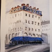 My project in Architectural Sketching with Watercolor and Ink course. Sketching, and Watercolor Painting project by Kirk - 03.17.2021