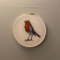 My project in Painting with Thread: Textile Illustration Techniques course. Bordado projeto de Ama Warnock - 05.04.2021