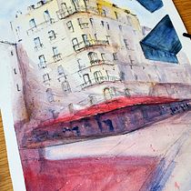 My project in Architectural Sketching with Watercolor and Ink course. Architectural Illustration project by Виктория Биржакова - 03.23.2021