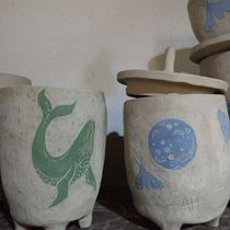 Mi Proyecto del curso: Set cafetera y frascos (azucarera, frasco para galletitas) Ein Projekt aus dem Bereich Keramik von Alejandra Hourquebie - 25.03.2021