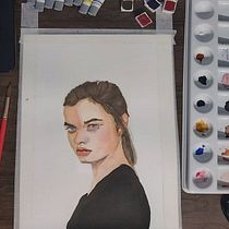 Meu projeto do curso: Retrato em aquarela a partir de uma fotografia. Watercolor Painting project by Eron Luiz - 03.18.2021