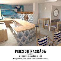 My project in Interior Design for Restaurants course. Projekt z dziedziny Projektowanie wnętrz, Architektura wnętrz, Dekoracja wnętrz, Projektowanie powierzchni h, low, ch i Projektowanie przestrzeni użytkownika Kristýna Hrášková - 18.03.2021
