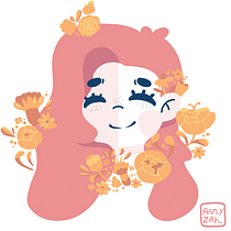 Meu projeto do curso: Retrato ilustrado com elementos botânicos. Un progetto di Illustrazione tradizionale di Thuanny Fuzari - 20.03.2021