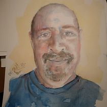 David, my project in Artistic Portrait with Watercolors course. Watercolor Painting project by Alena Nahlovska - 04.21.2021