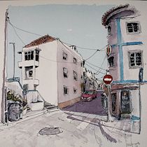 Recantos improváveis - Ericeira. Un proyecto de Dibujo artístico e Ilustración arquitectónica de António Procópio - 21.03.2021