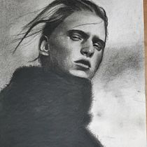 My project in Artistic Charcoal Portraiture: Creating Atmosphere course. Desenho projeto de bluejeanswhiteshirt - 21.03.2021