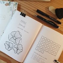 Mein Kursprojekt: Einführung zum illustrierten Bullet Journal . Ilustração tradicional, Lettering, Ilustração botânica, H, Lettering, Artesanato, Desenho, Desenho artístico, e DIY projeto de Ulrike Ladwig - 03.11.2021